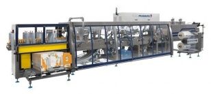 Automatic machine for group packing in a cardboard box Robopac Prasmatic TC