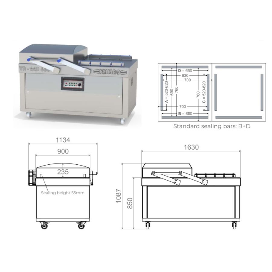 Двухкамерная вакуумная машина Frimaq VA 660660
