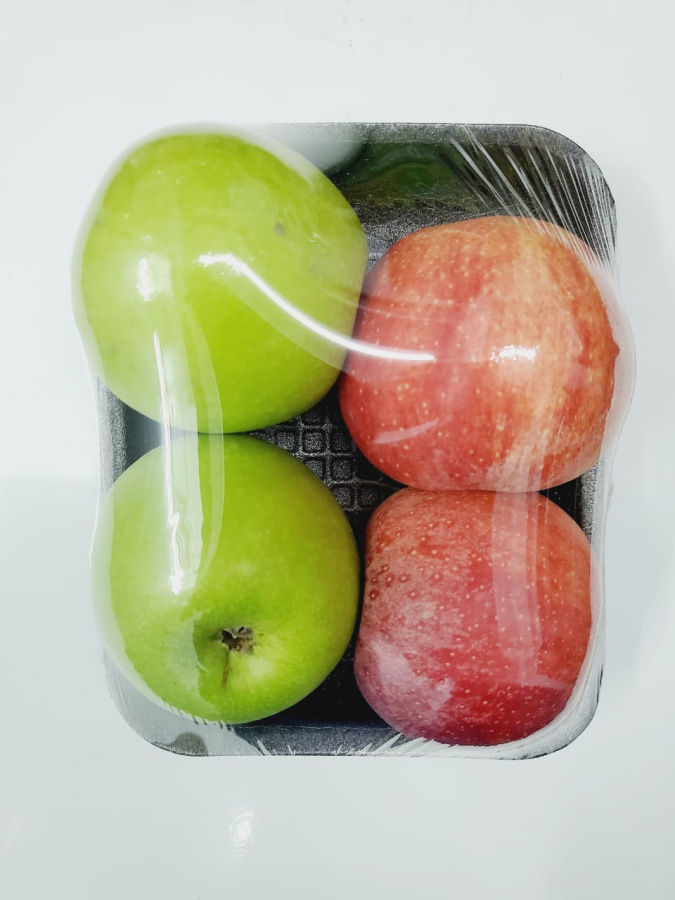 Упаковка на подложке в стрейч-пленке