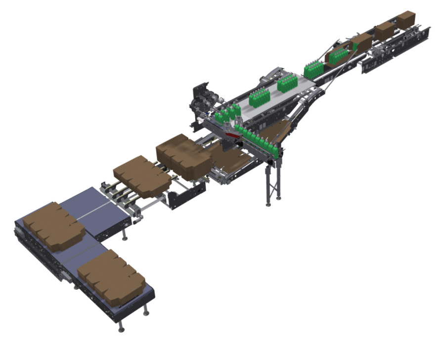 Упаковщик в картонные коробки wrap-aroundс загрузкой под 90° SMI ACW ERGON